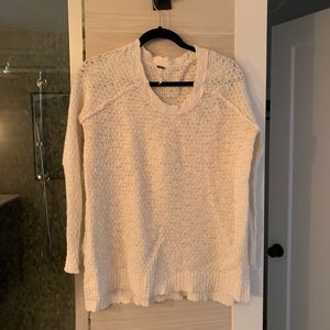 Free people ivory sweatER EUC